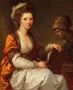 Angelica Kauffmann Selbstbildnis mit Beste der Minerva oil on canvas